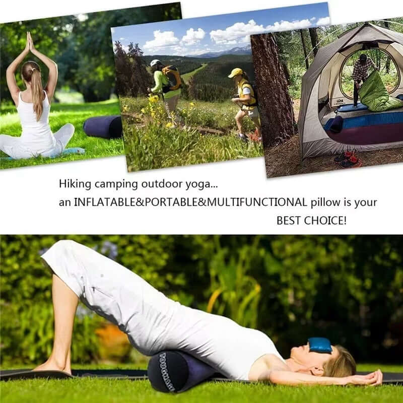 Almohada Inflable Multifuncional Para El Cuerpo, Cojín De Aire Para Yoga, Pierna Lumbar, Soporte Para Posiciones Viaje Asleeping