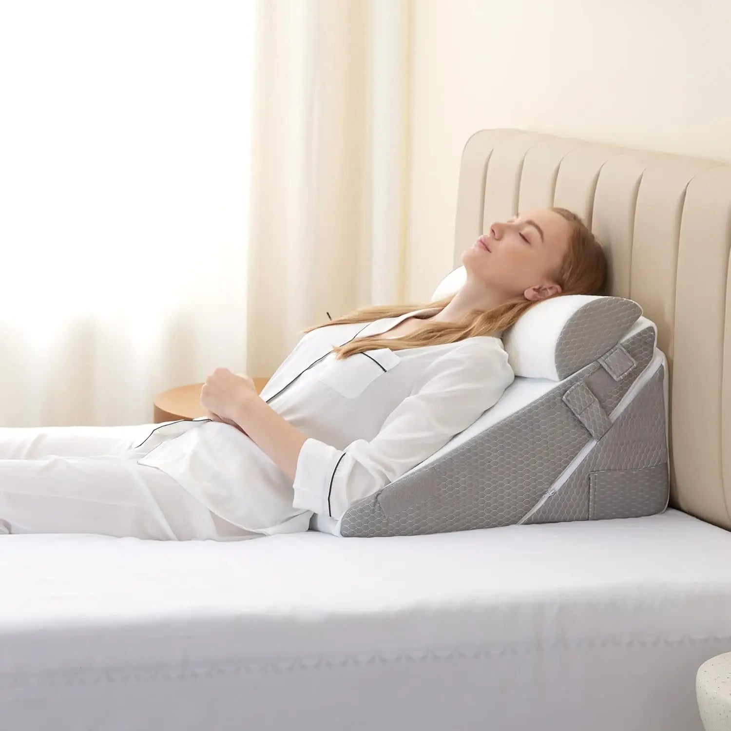 Adjustable Wedge Pillow Set – Ergonomic Support & Better Sleep