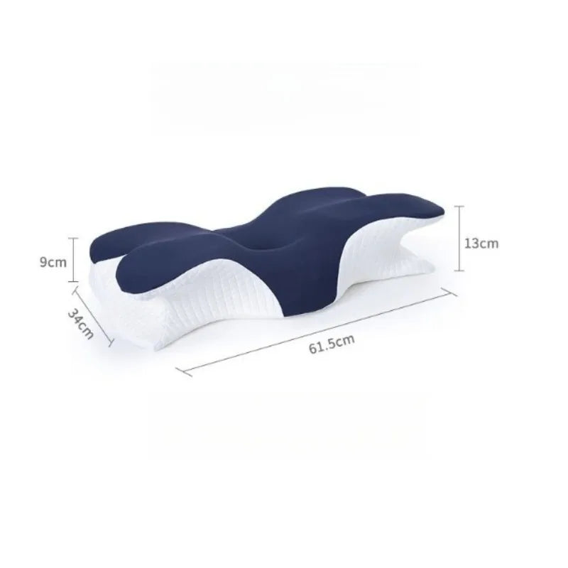 Contoured Memory Foam Pillow – Ergonomic Neck Support