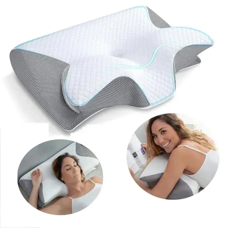 Ergonomic Memory Foam Pillow – Neck Pain Relief & Cervical Support