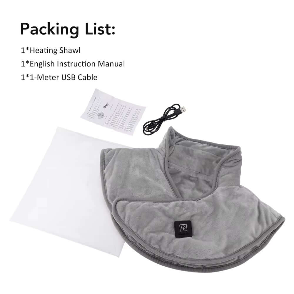 Electric Heating Shoulder Neck Pads Cervical Shawl Massager Cervical Brace Wrap Thermal Compress Relieve Fatigue Warm Back