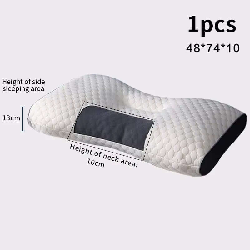 1PC Almohada Neck Pillow Help Sleep Protect the Neck Cervical Orthopedic Soybean Fiber Massage Household SPA Pillow for Sleeping