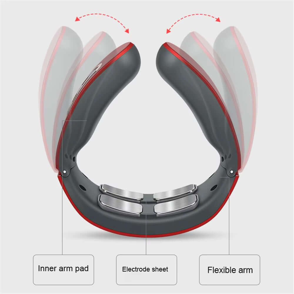 Smart Electric Massage Machine Neck and Shoulder Pulse Massager Kneading TENS Wireless Cervical Vertebra Relax Relief