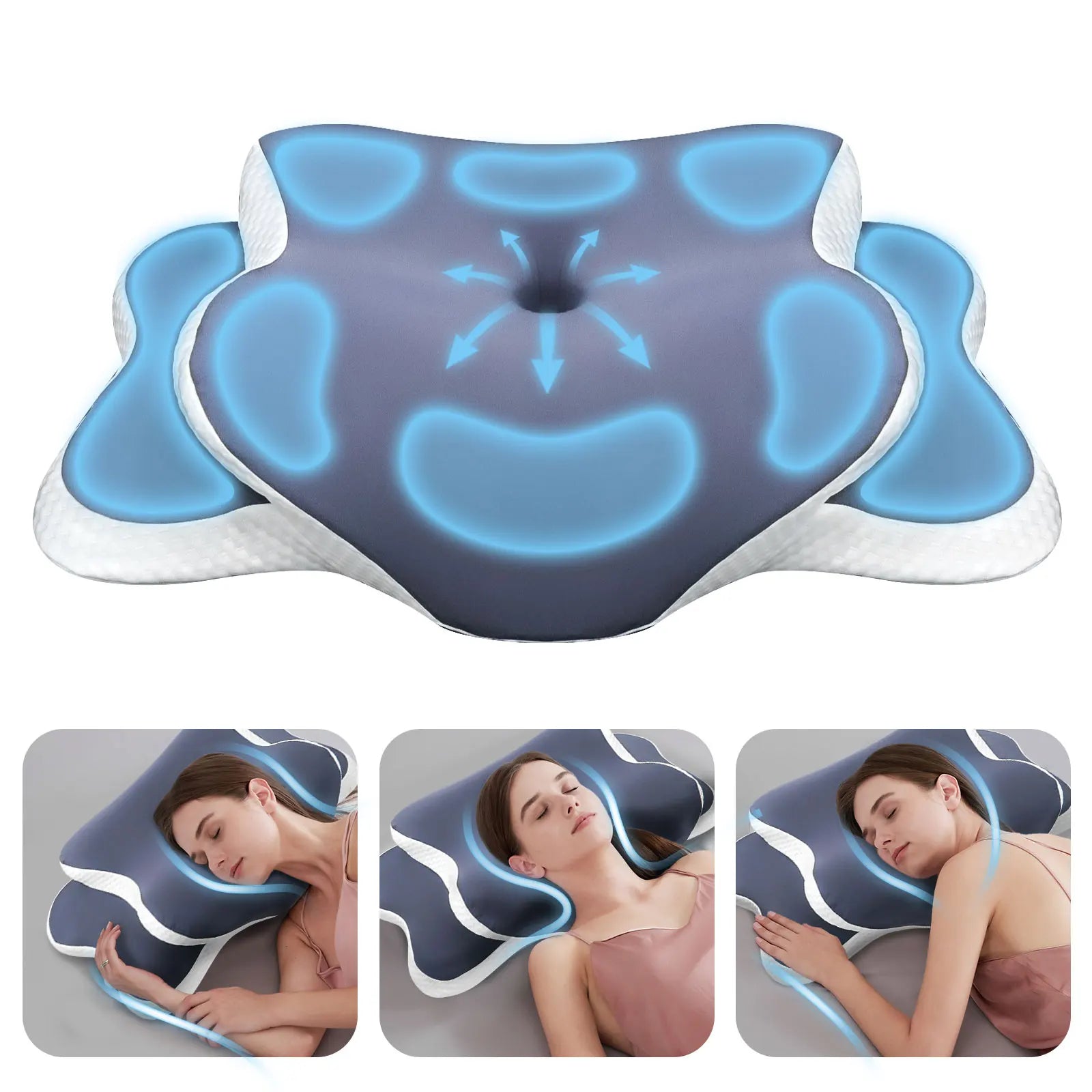 Contour Memory Foam Pillow – Ergonomic Neck Support & Better Sleep