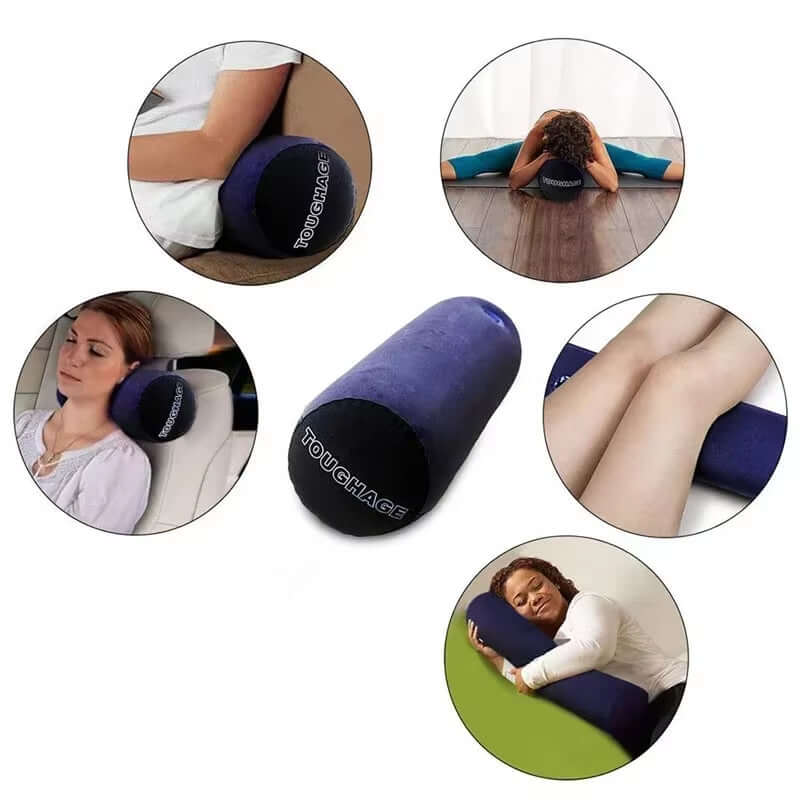 Almohada Inflable Multifuncional Para El Cuerpo, Cojín De Aire Para Yoga, Pierna Lumbar, Soporte Para Posiciones Viaje Asleeping
